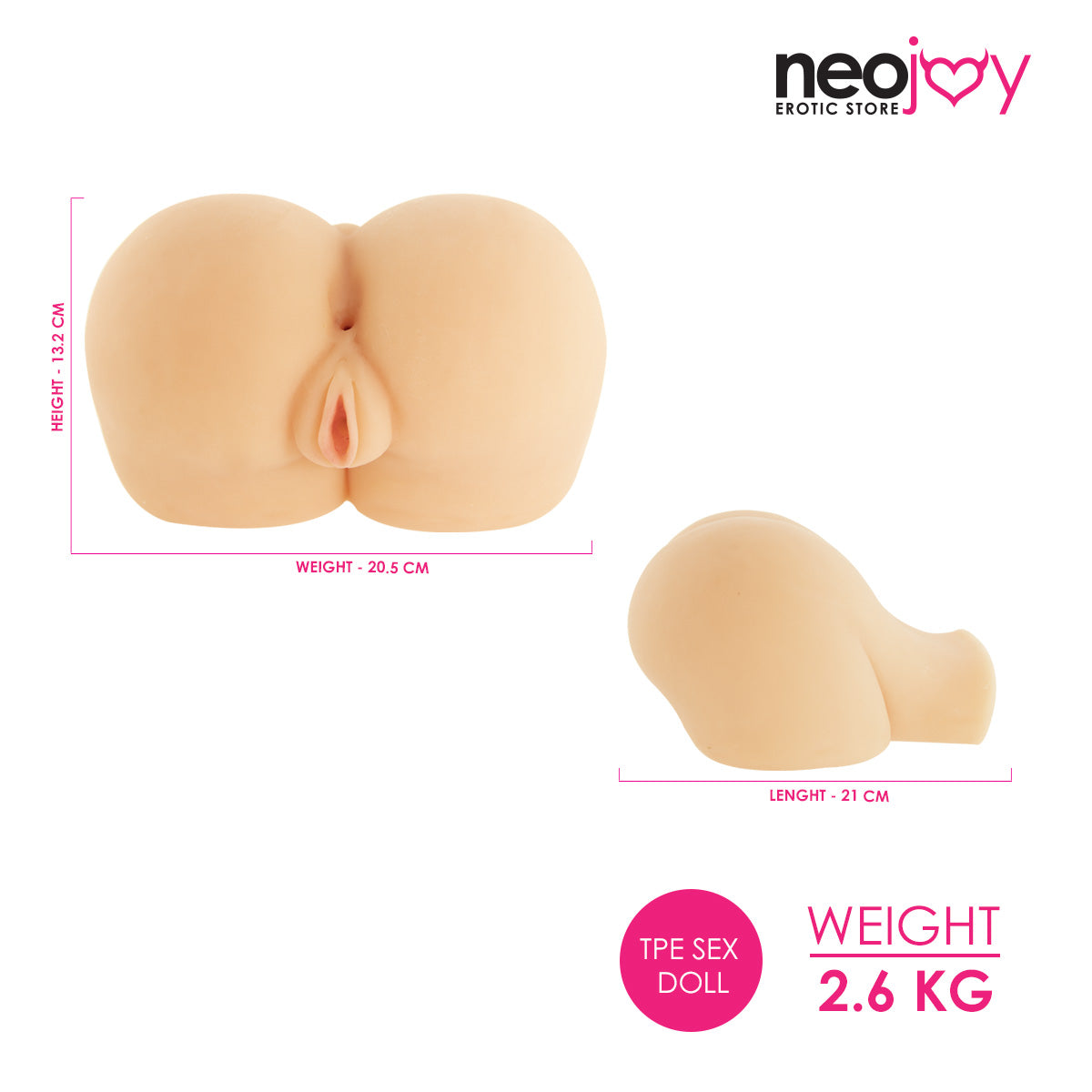 Neojoy Love Bum Realistic 3D Ass and Pussy Masturbator