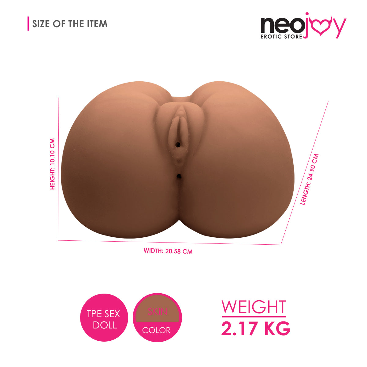 Neojoy - Miss Derriere Sex Doll Stroker with Butt & Vagina TPE - Small 2.17Kg