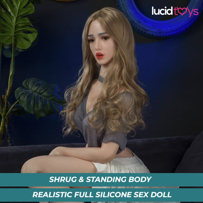 Full Silicone Sex Doll Madalyn | 165cm Height | Natural Skin | Shrug & Standing & Implanted Hair | Youqdoll