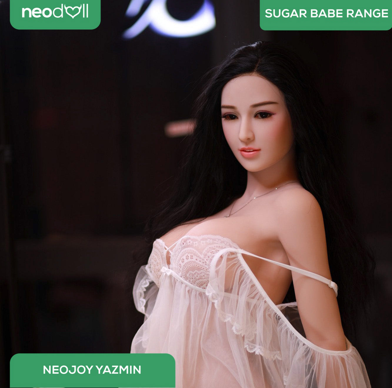 Neodoll Sugar Babe - Serene - Silicone TPE Hybrid Sex Doll - Gel Breast - Uterus - 157cm - Silicone White