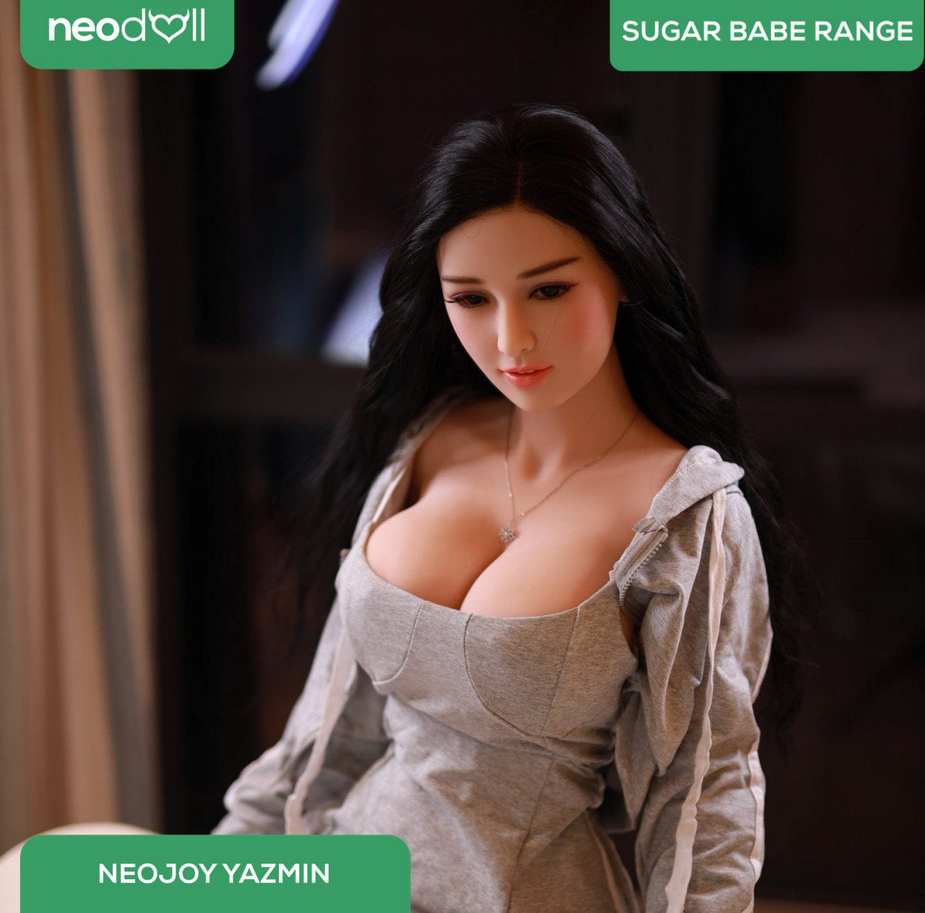 Neodoll Sugar Babe - Serene - Silicone TPE Hybrid Sex Doll - Gel Breast - Uterus - 157cm - Silicone White