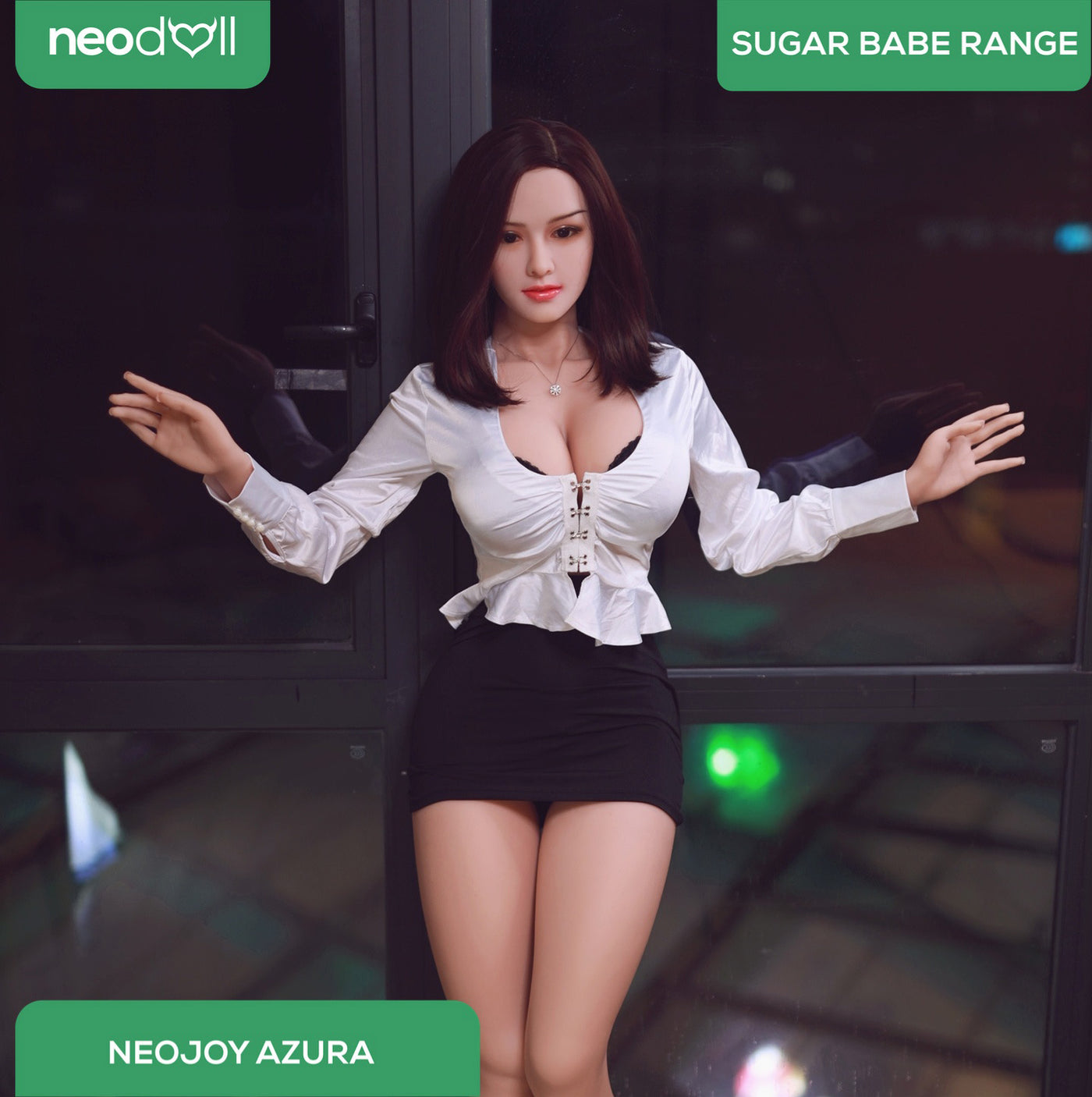 Neodoll Sugar Babe - Azura - Realistic Sex Doll - Gel Breast - Uterus - 164cm - Natural