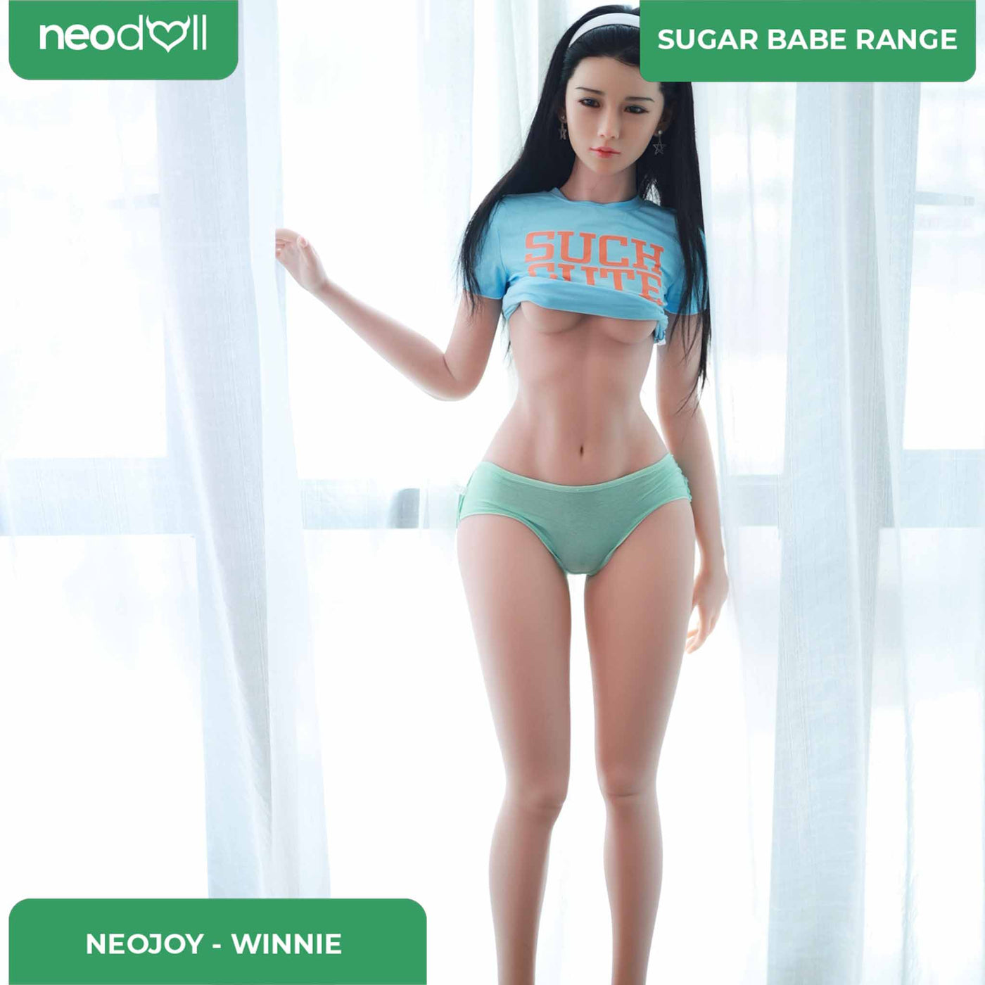 Silicone TPE Hybrid Sex Doll Winnie | 157cm Height | Natural Skin | Shrug & Standing | Neodoll Sugar Babe