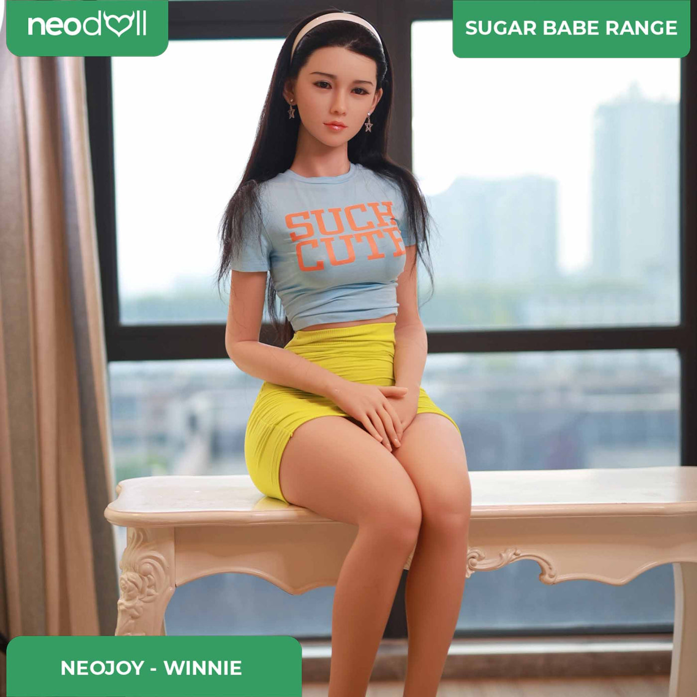 Silicone TPE Hybrid Sex Doll Winnie | 157cm Height | Natural Skin | Shrug & Standing | Neodoll Sugar Babe