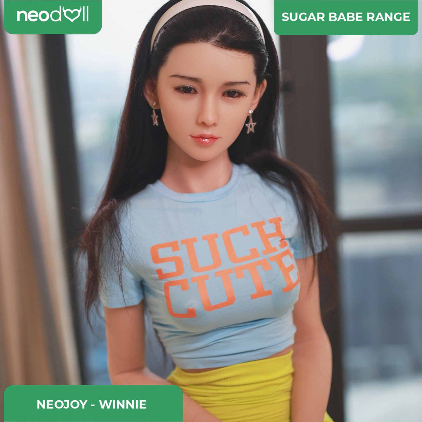 Silicone TPE Hybrid Sex Doll Winnie | 157cm Height | Natural Skin | Shrug & Standing | Neodoll Sugar Babe