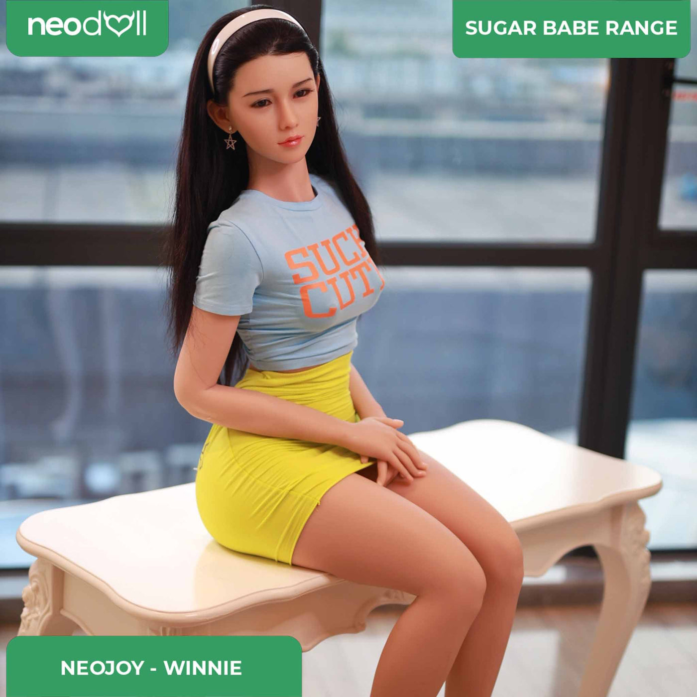 Silicone TPE Hybrid Sex Doll Winnie | 157cm Height | Natural Skin | Shrug & Standing | Neodoll Sugar Babe