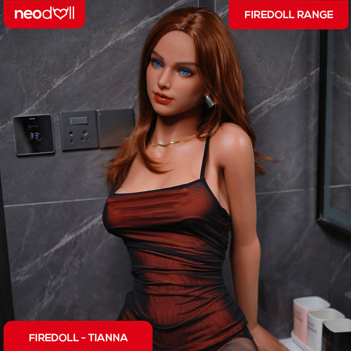 Fire Doll - Tianna - Realistic Sex Doll - Gel Breast - 166cm - Articulated Hand - Light Tan