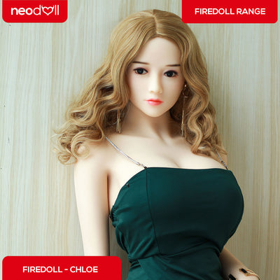 Fire Doll - Chloe - Realistic Sex Doll - Tongue included - 158cm - Natural