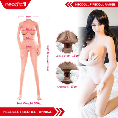 Sex Doll Annika | 156cm Height | Natural Skin | Shrug & Standing | Neodoll Fire Doll