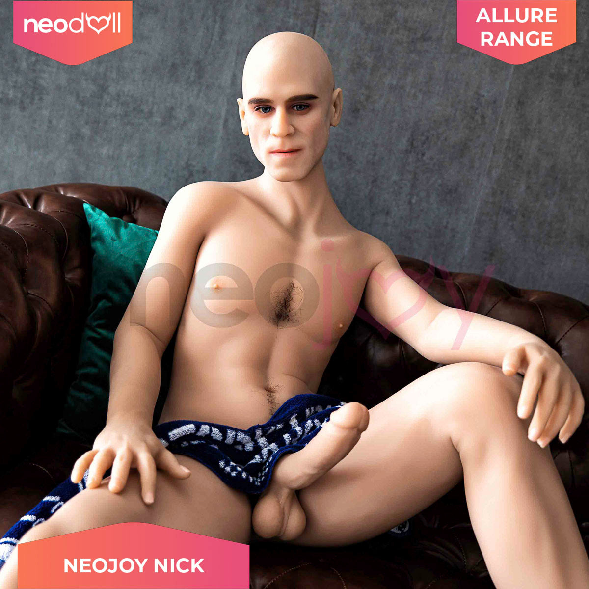 Neodoll Allure Nick - Realistic Male Sex Doll - 173cm - Tan - 17cm Penis