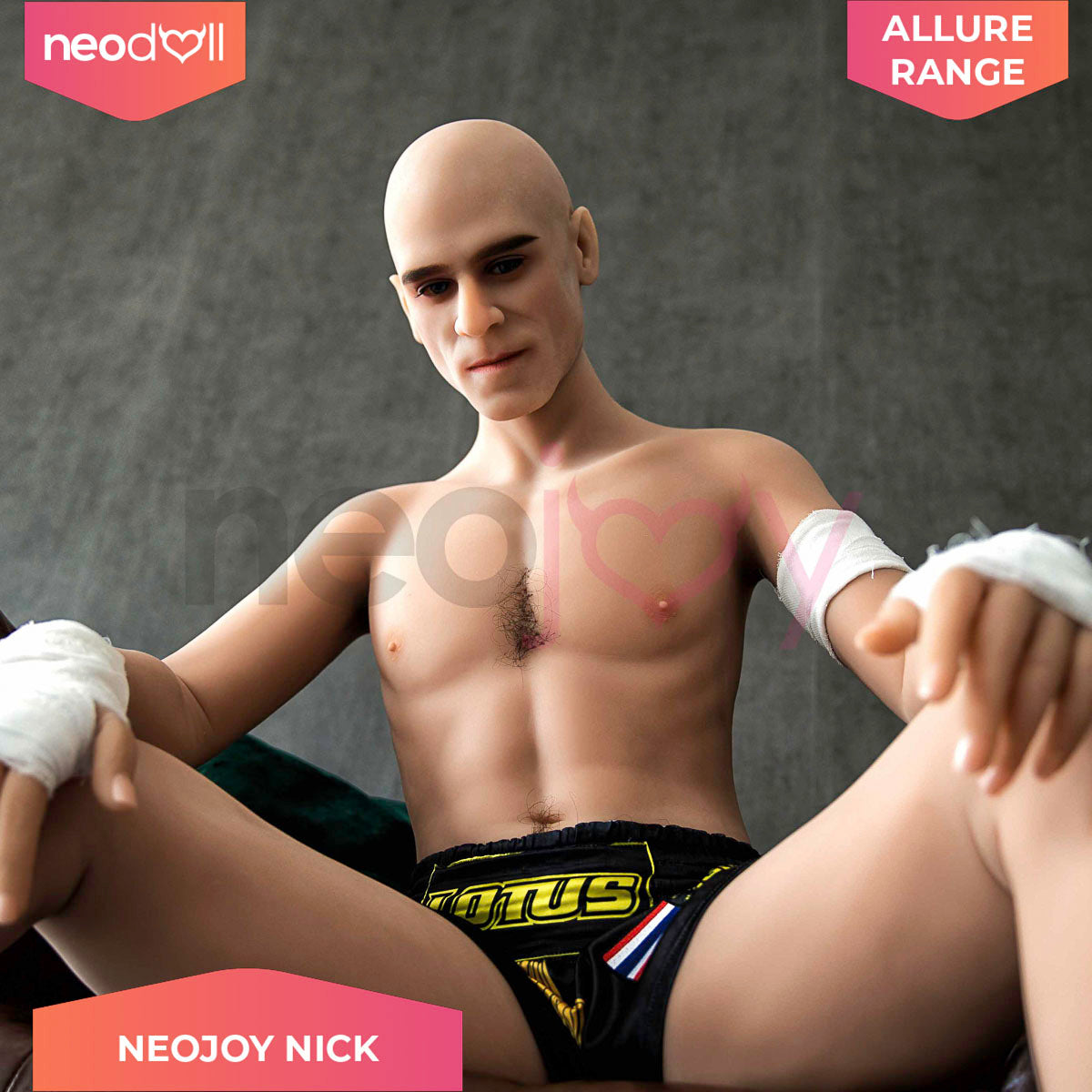 Neodoll Allure Nick - Realistic Male Sex Doll - 173cm - Tan - 17cm Penis