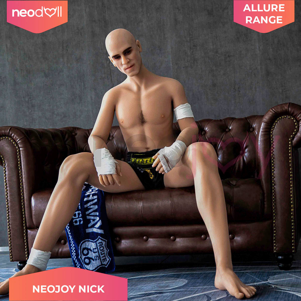 Neodoll Allure Nick - Realistic Male Sex Doll - 173cm - Tan - 17cm Penis