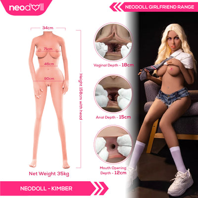 Neodoll Girlfriend Kimber - Realistic Sex Doll - 158cm - Tan