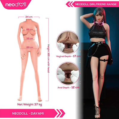 Neodoll Girlfriend Dayami- Silicone TPE Hybrid Sex Doll - 165cm - Natural