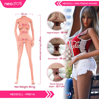 Neodoll Girlfriend Freya - Realistic Sex Doll - 170cm - Tan