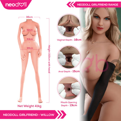 Sex Doll Willow | 153cm Height | Tan Skin | Standing & Shrug | Neodoll Girlfriend