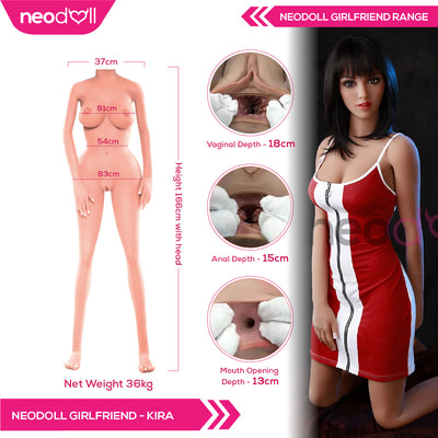 Sex Doll Kira | 166cm Height | Tan Skin | Standing & Shrug | Neodoll Girlfriend