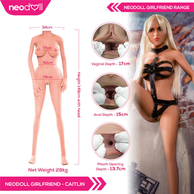 Sex Doll Caitlin | 148cm Height | Tan Skin | Standing | Neodoll Girlfriend