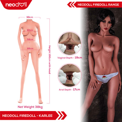 Fire Doll - Karlee - Realistic Sex Doll - Gel Breast - 166cm - Light Tan