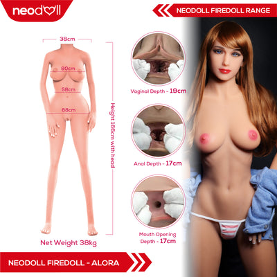 Sex Doll Alora | 166cm Height | Natural Skin | Shrug & Standing | Neodoll Fire Doll