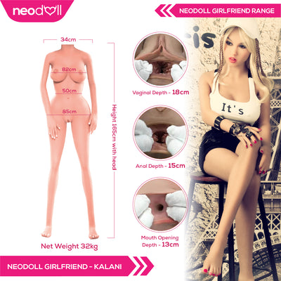 Neodoll Girlfriend Kalani - Realistic Sex Doll - 158cm - Tan