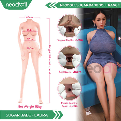 Sex Doll Laura | 159cm Height | Natural Skin | Shrug & Standing & Uterus | Neodoll Sugar Babe