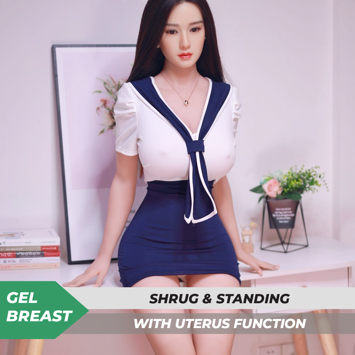 Silicone TPE Hybrid Sex Doll Alani | 164cm Height | Silicone Colour Skin | Shrug & Standing & Uterus & Gel Breast & Implanted Hair | Neodoll Sugar Babe