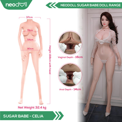 Sex Doll Celia | 168cm Height | Natural Skin | Shrug & Standing | Neodoll Sugar Babe