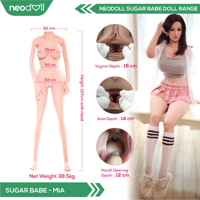 Sex Doll Mia | 157cm Height | Natural Skin | Shrug & Standing & Uterus & Gel Breast | Neodoll Sugar Babe