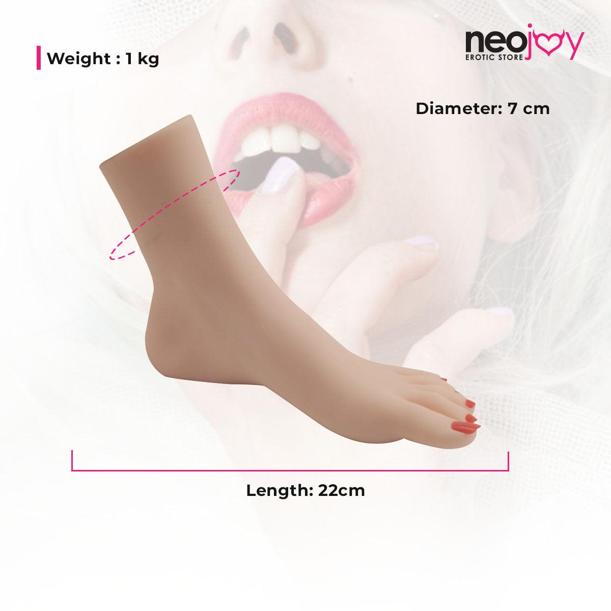 Neojoy Left Foot Fetish - Emma Internal Skeleton & Toenails - 1 kg - Japanese White - Lucidtoys