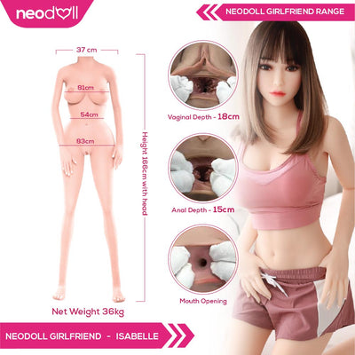 Neodoll Girlfriend Isabelle - Realistic Sex Doll - 166cm - Natural