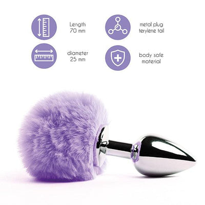 FeelzToys - Bunny Tails Butt Plug Purple - Lucidtoys