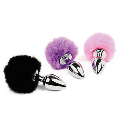 FeelzToys - Bunny Tails Butt Plug Purple - Lucidtoys