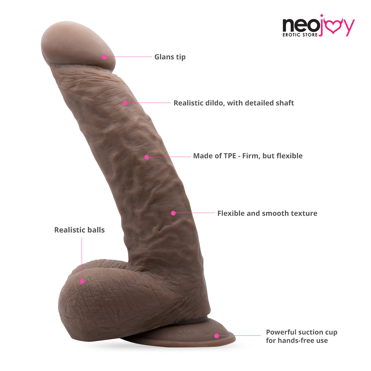 Neojoy 10.4" Girthy Lover  (Brown)