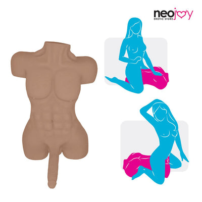 Neojoy Realistic Dildo Male Torso Sex Doll TPE - 11.8KG - Lucidtoys