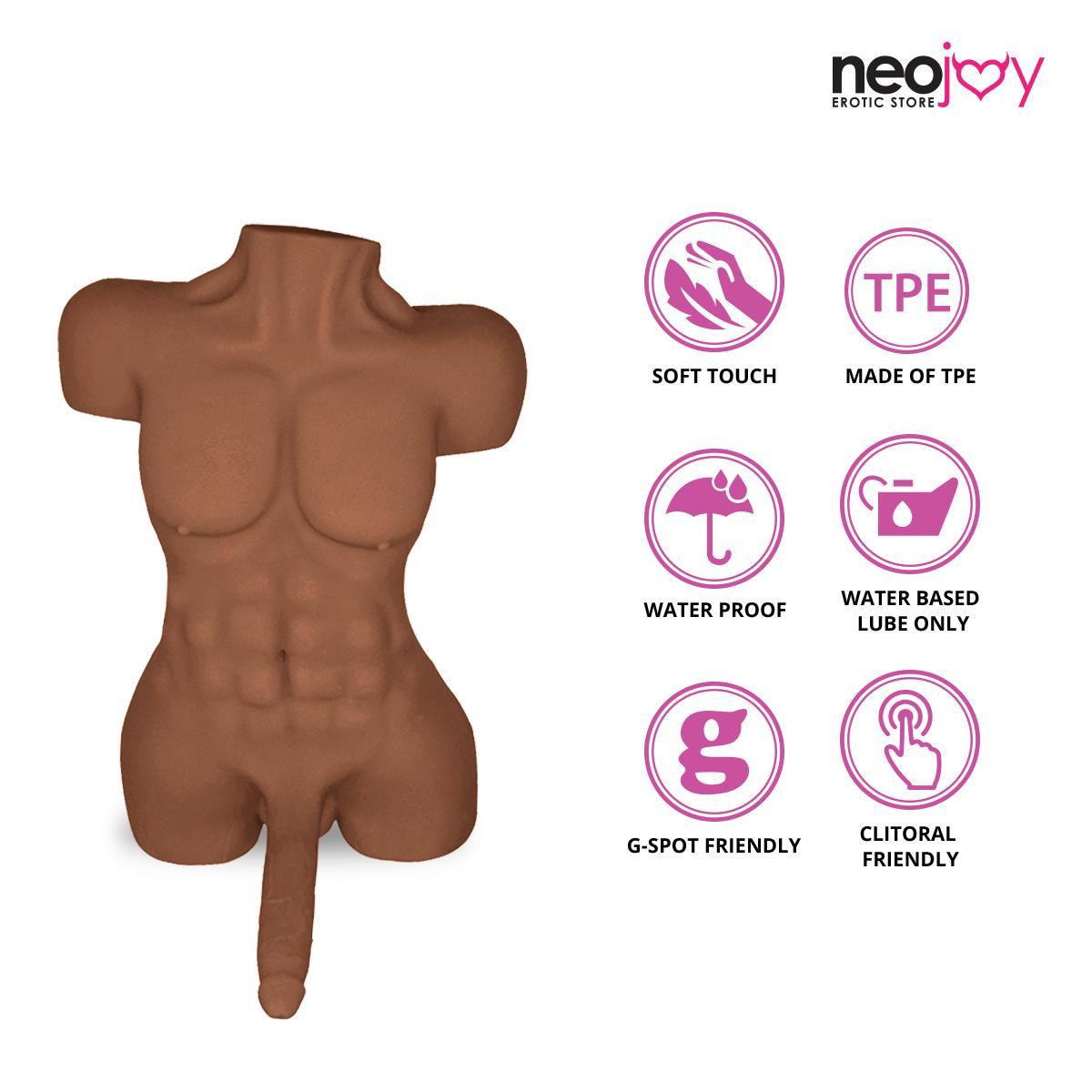 Neojoy Realistic Dildo Male Torso Sex Doll TPE - 11.8KG - Lucidtoys