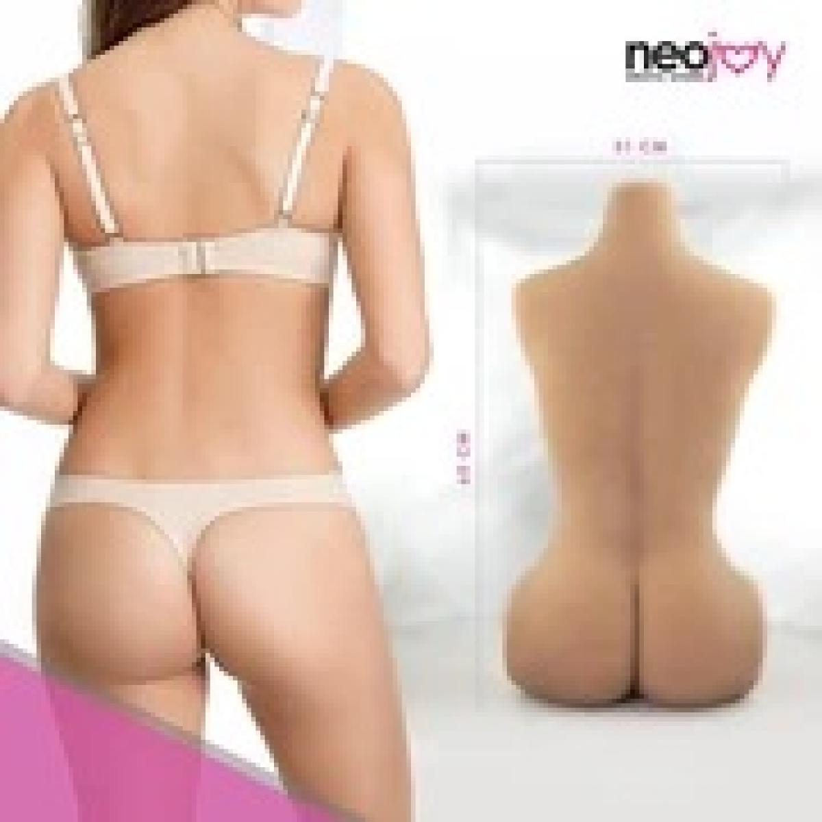 Neojoy Easy Torso With Girlfriend Ashanti Head - Realistic Sex Doll Torso With Head Connector - Tan - 17kg