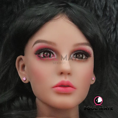 SoulMate Dolls - Teagan Head - Sex Doll Heads - Light Brown