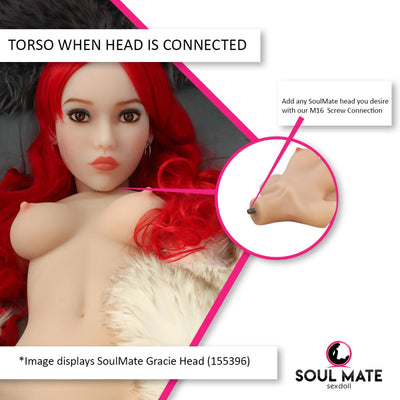 Soulmate Dolls - Josie Head With Sex Doll Torso - White