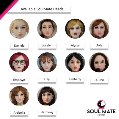 Soulmate Dolls - Josie Head With Sex Doll Torso - White