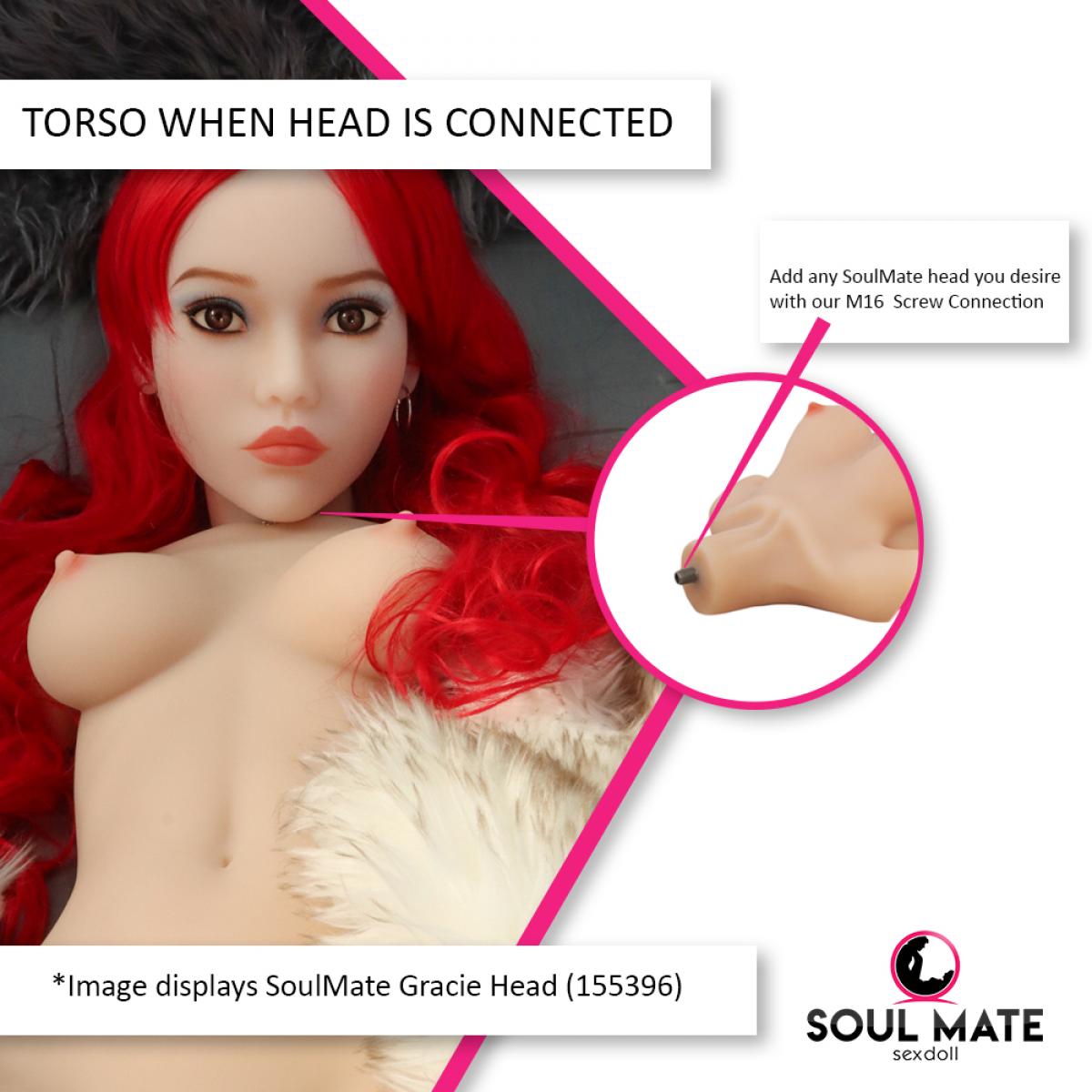 Soulmate Dolls - Alexis Head With Sex Doll Torso - White