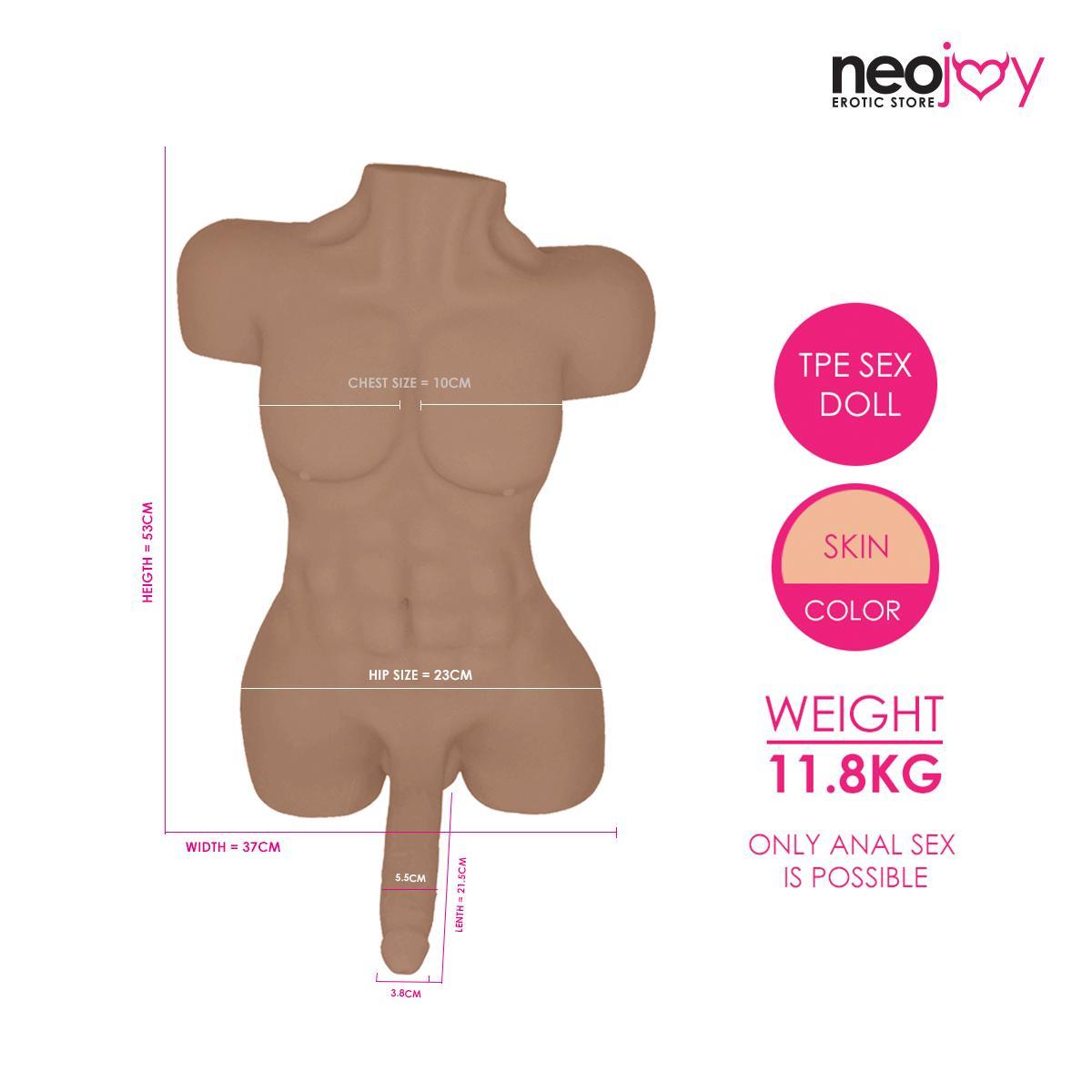 Neojoy Realistic Dildo Male Torso Sex Doll TPE - 11.8KG - Lucidtoys