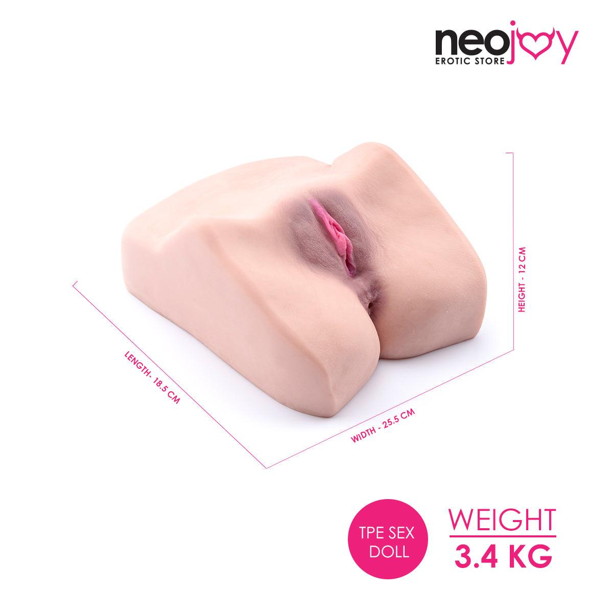 Neojoy - Cute whole real texture Butt stroker- 3.4KG - Flesh White - Lucidtoys