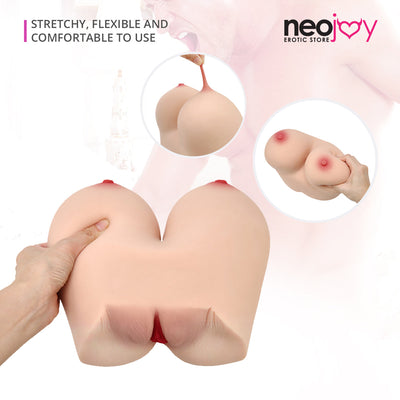 Neojoy - Real breast and vagina texture masturbator - 2.3KG - Flesh White