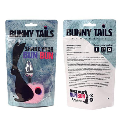 FeelzToys - Bunny Tails Butt Plug Pink - Lucidtoys