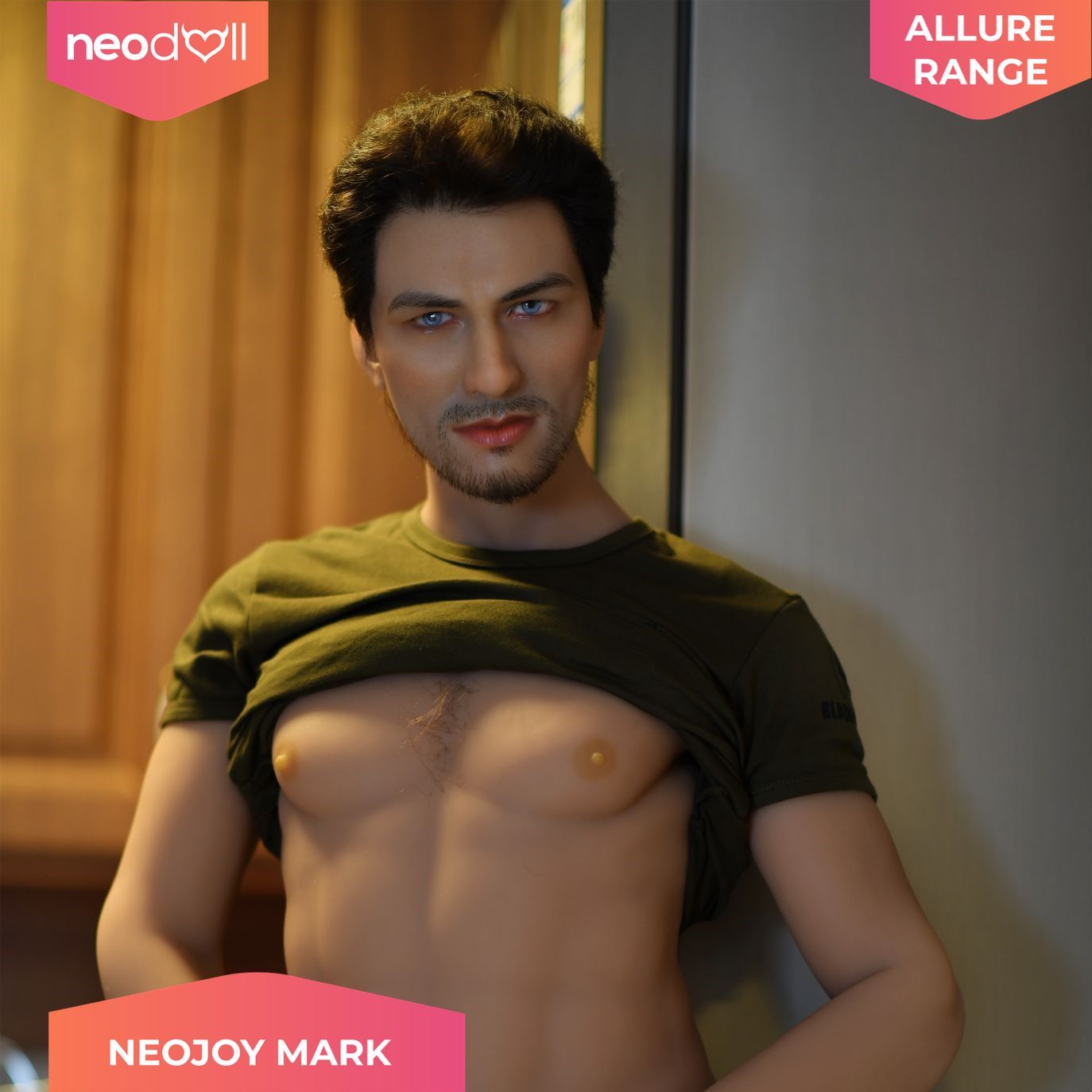 Neodoll Allure Mark - Realistic Male Sex Doll - 170cm - Tan - 23 cm Penis