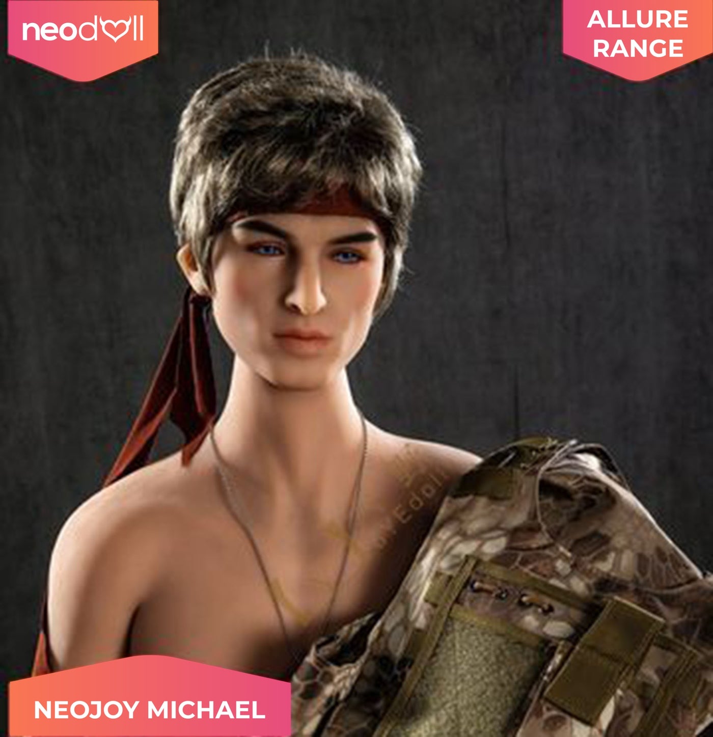 Neodoll Allure Michael - Realistic Male Sex Doll - 173cm - Tan - 23cm Penis