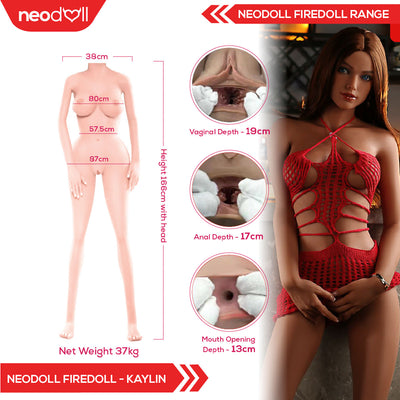 Fire Doll - Kaylin - Realistic Sex Doll - Gel Breast - 166cm - Articulated Hand - Light Tan