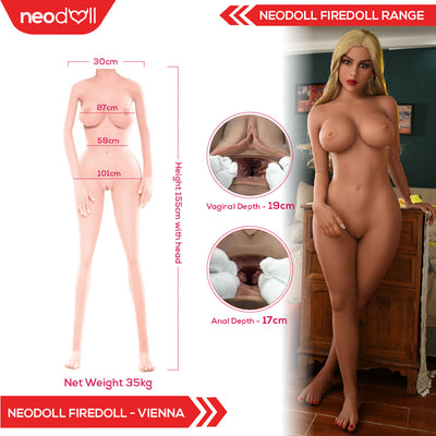 Fire Doll - Vienna - Realistic Sex Doll - 155cm - Light Tan