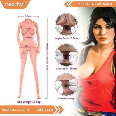 Neodoll Allure Gabriella - Realistic Sex Doll - 150cm - Tan